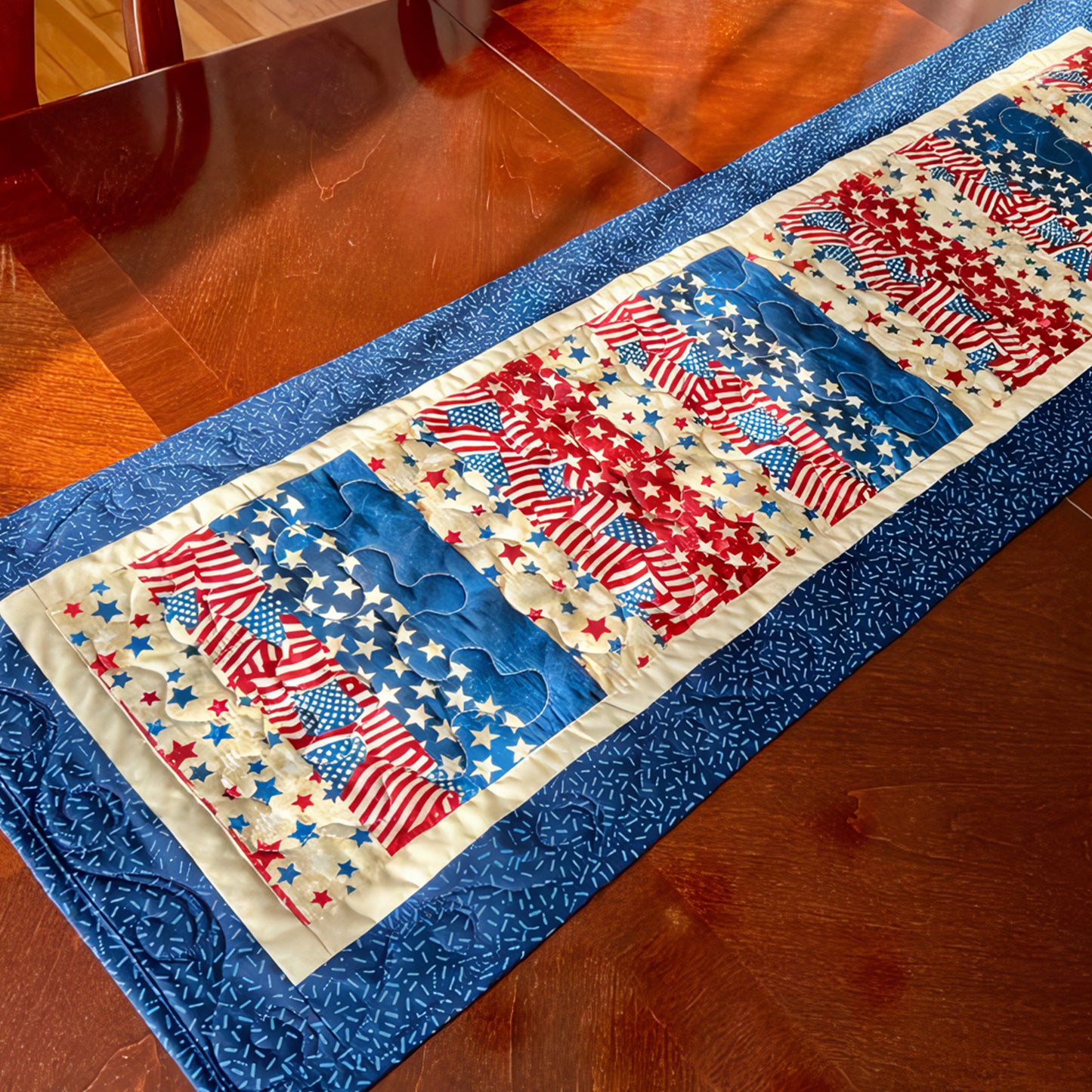 American Dream Quilted Table Runner NCU0TH566