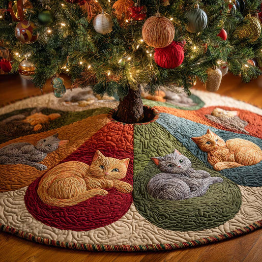 Tabby Dreams Quilted Tree Skirt NCU0XD1433