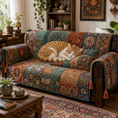 Tabby Mosaic Haven Quilted Sofa Cover NCU0VL3928