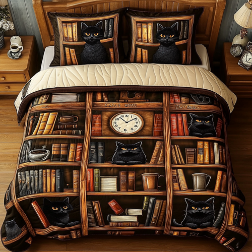 Tabby Tales 3-Piece Quilted Bedding Set NCU0VL2200