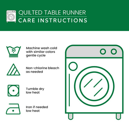 Emerald Charm Quilted Table Runner NCU0NT1618