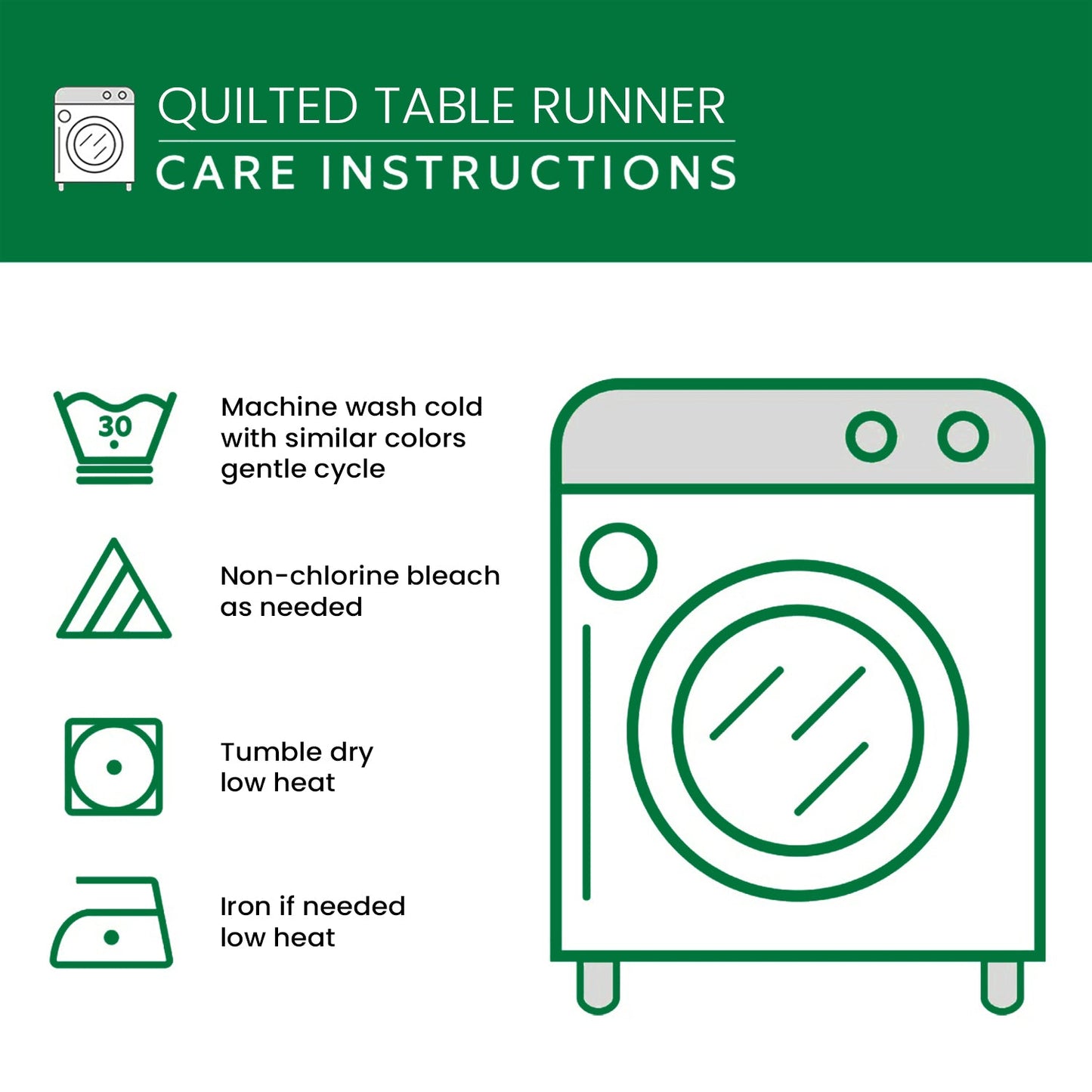 Emerald Bliss Quilted Table Runner NCU0NT3347