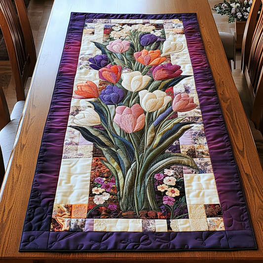 Table Blossom Quilted Table Runner NCU0VH3276