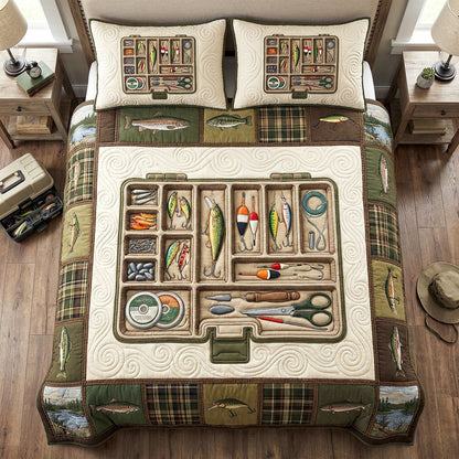Tackle Haven 3-Piece Quilted Bedding Set NCU0TV1918