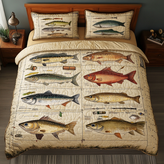 Tackle Time 3-Piece Quilted Bedding Set NCU0VL2268