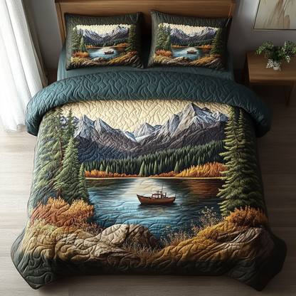 Tahoe Peaceful Escape 3-Piece Quilted Bedding Set NCU0VH4719