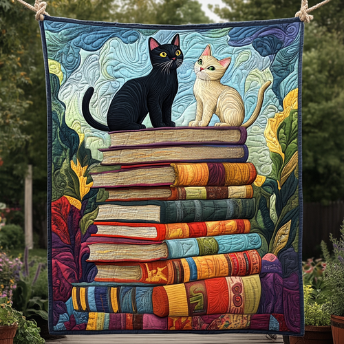 Tale of Two Kitties Quilted Blanket NCU0DK655