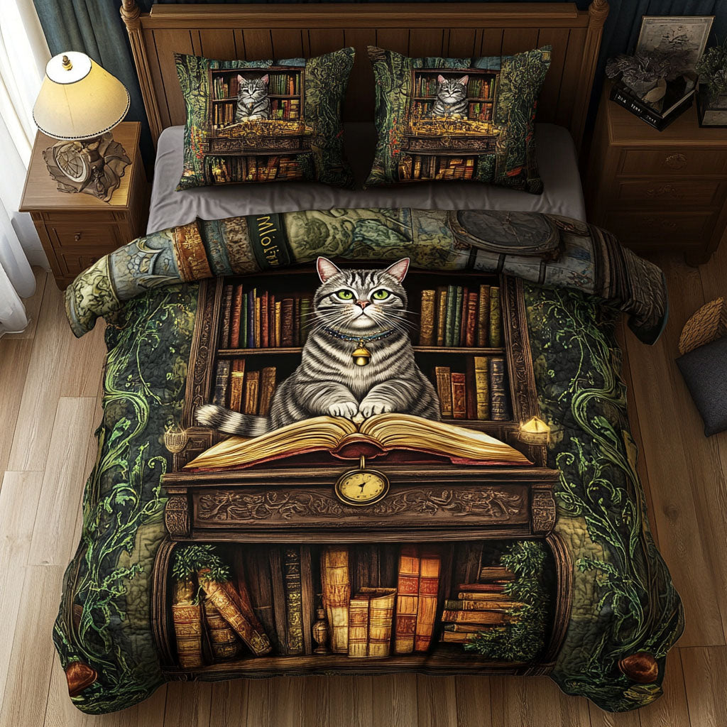 Tales and Tails 3-Piece Quilted Bedding Set NCU0NT6802