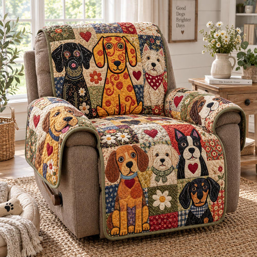 Tall Dog Love Quilted Sofa Cover NCU0DV10235
