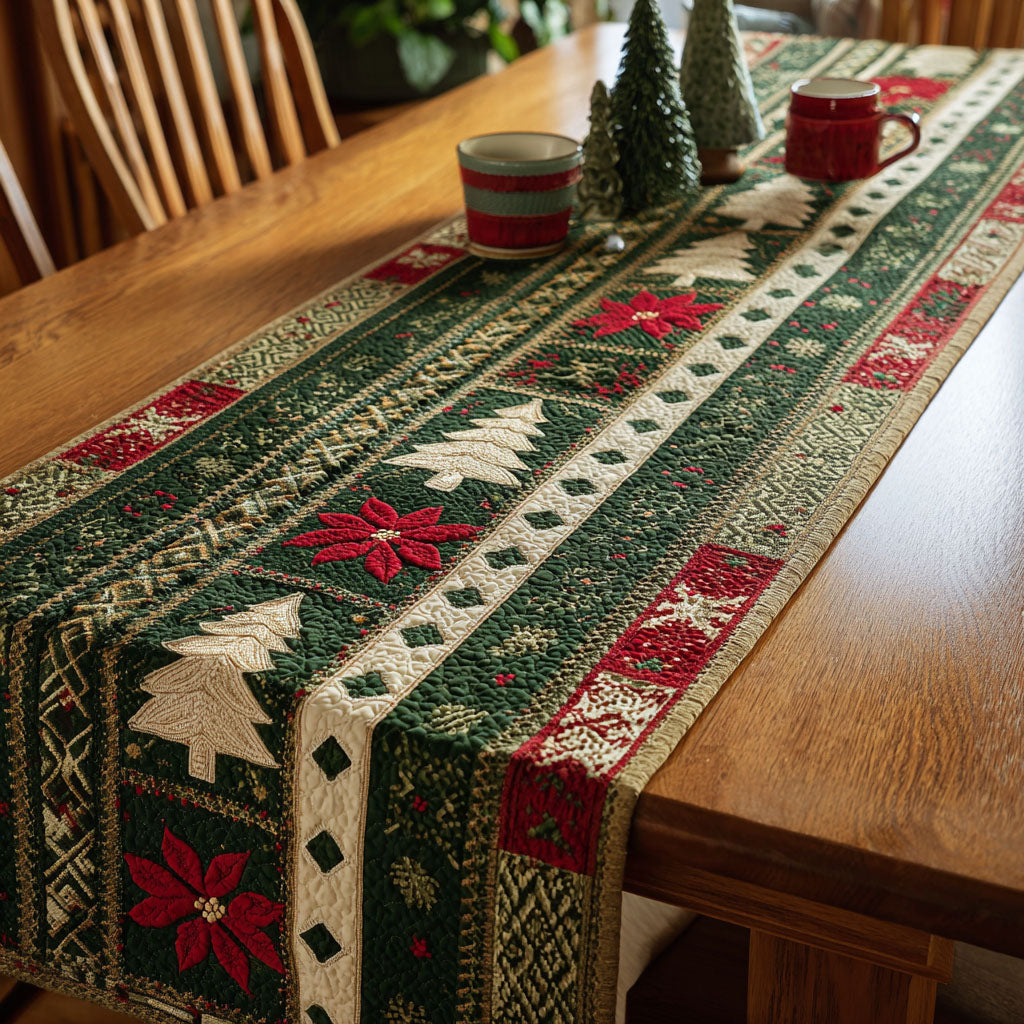 Tapestry Of Yuletide Quilted Table Runner NCU0TV255
