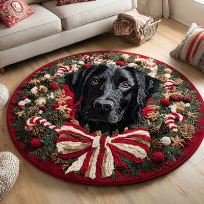Tartan Black Lab Round Carpet NCU0HH1206