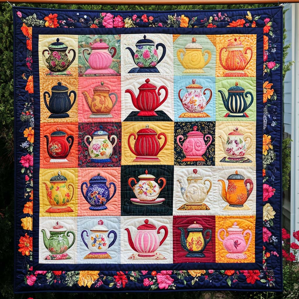 Tea Lover Dream Art Quilt Hanging NCU0NT840