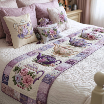 Tea Time Joy Quilted Bed Runner NCU0TH3564