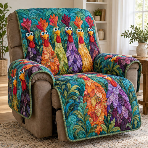 Teal Barnyard Charm Quilted Sofa Cover NCU0PT12267