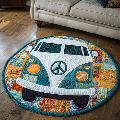 Teal Freedom Ride Quilted Round Mat NCU0NT4198