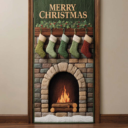 Teal Winter Hearth Quilted Door Cover NCU0XD2015