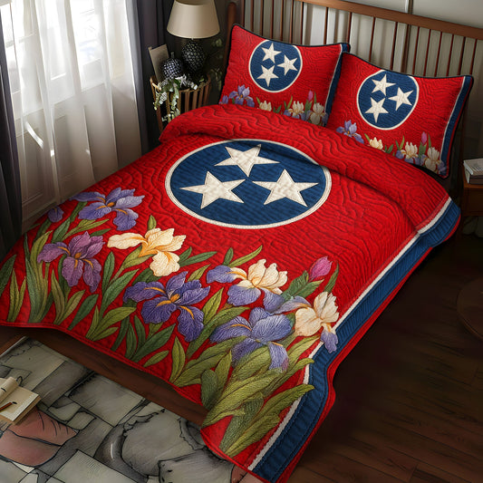 Tennessee Petals 3-Piece Quilted Bedding Set NCU0PT6244