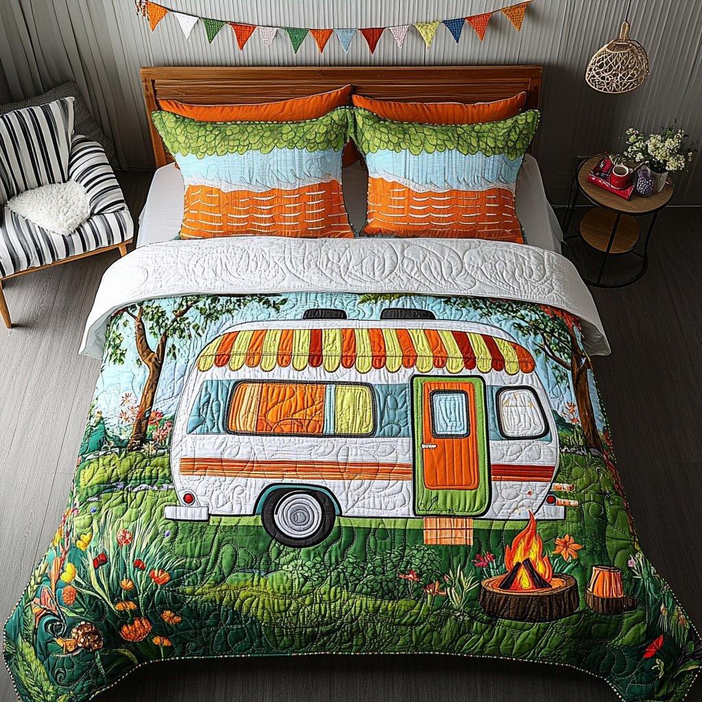 TentEscape 3-Piece Quilted Bedding Set NCU0DK6106