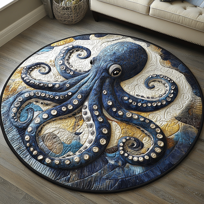 Octopus Quilted Round Mat NCU0VT128
