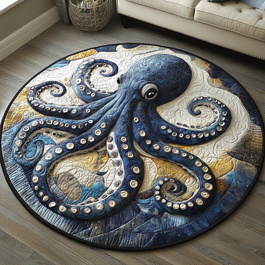 Octopus Quilted Round Mat NCU0VT128