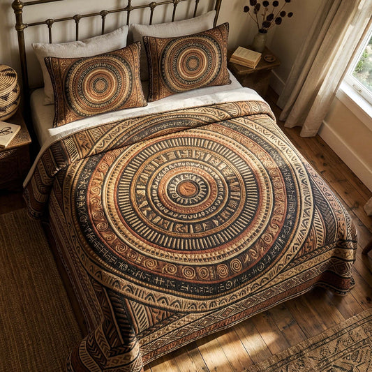 Terra Circle 3-Piece Quilted Bedding Set NCU0XD2730