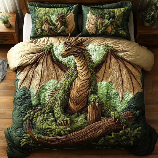 Terra Coil 3-Piece Quilted Bedding Set NCU0VH5915