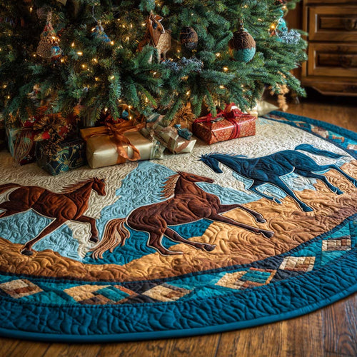 Terracotta Trail Christmas Quilted Tree Skirt NCU0NT11226