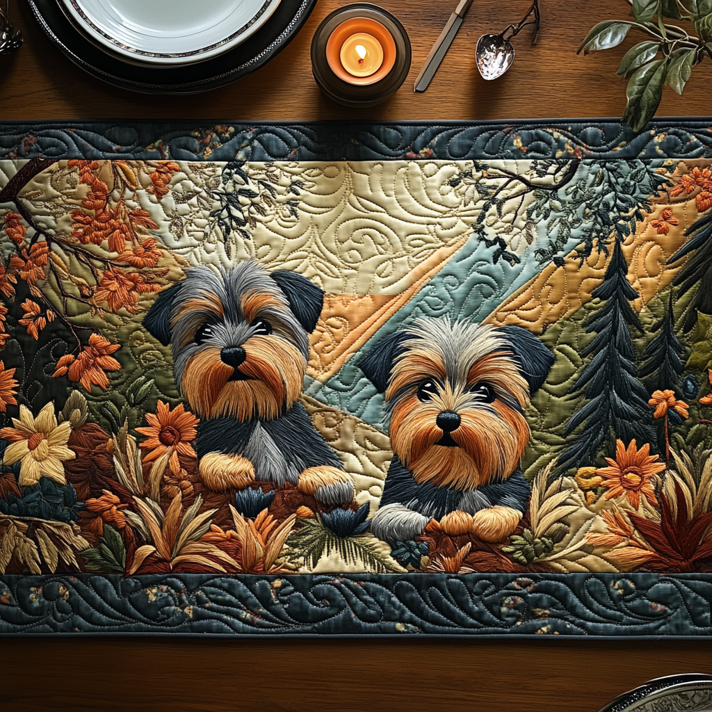 Terrier Spirit Quilted Table Runner NCU0DV5832