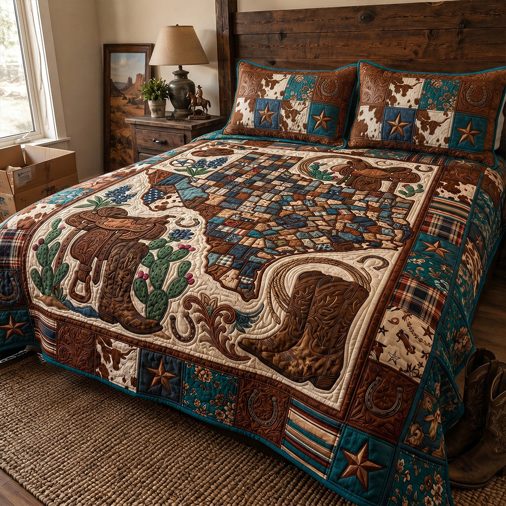 Texan Spirit 3-Piece Quilted Bedding Set NCU0PT11729