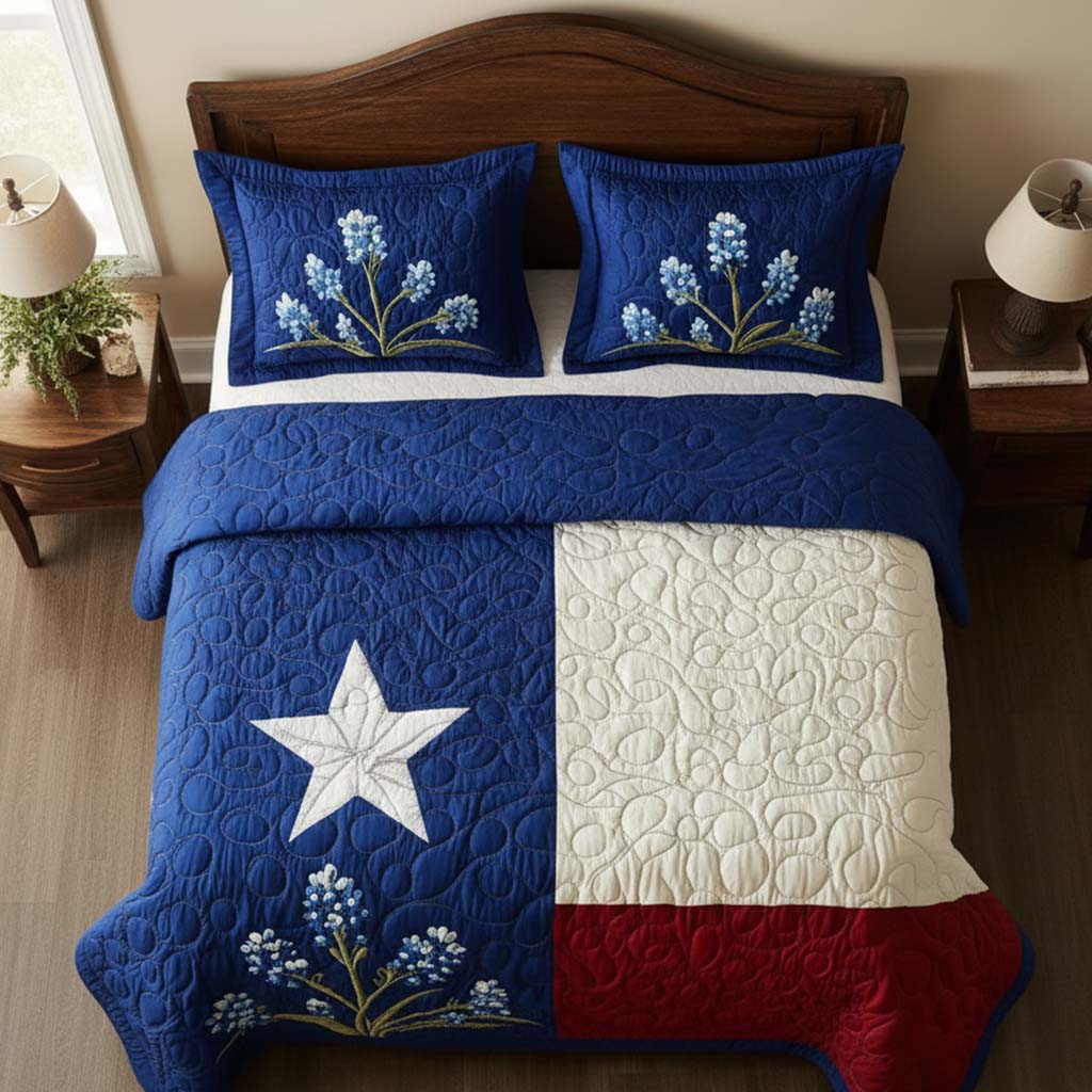 Texas Pride 3-Piece Quilted Bedding Set NCU0NT5503