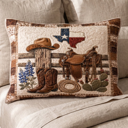 Texas Ranch Roots 3-Piece Quilted Bedding Set NCU0DV9765