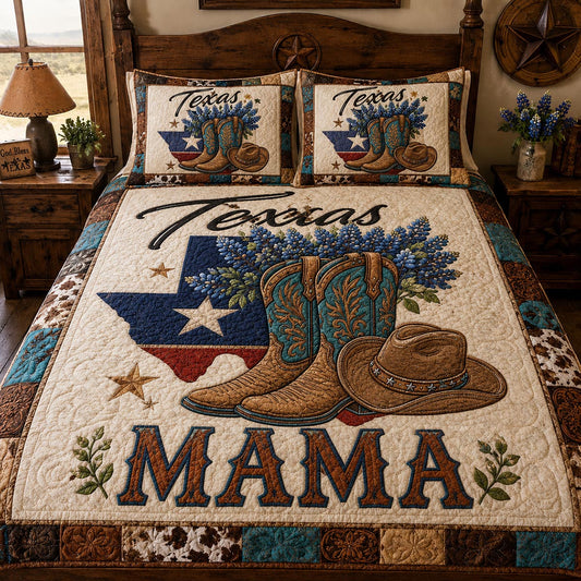 Texas Trail Spirit 3-Piece Quilted Bedding Set NCU0DV9768