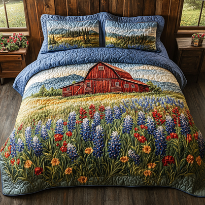 Texas Barn 3-Piece Quilted Bedding Set NCU0DV5130