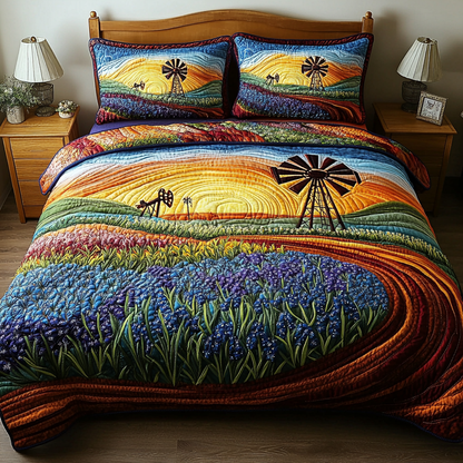 Texas Bloom 3-Piece Quilted Bedding Set NCU0VL2127