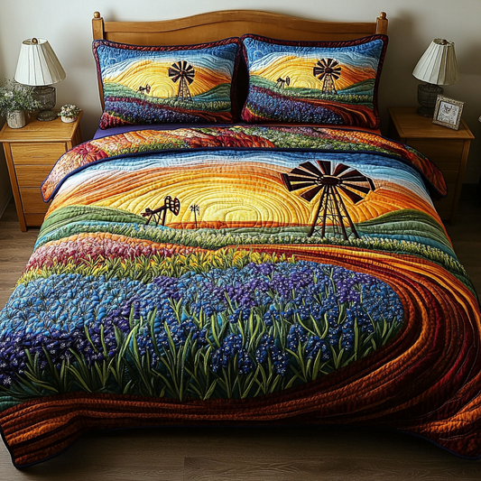 Texas Bloom 3-Piece Quilted Bedding Set NCU0VL2127