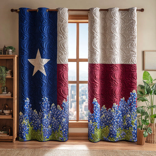 Texas Bloom Quilted Curtains NCU0TV1387