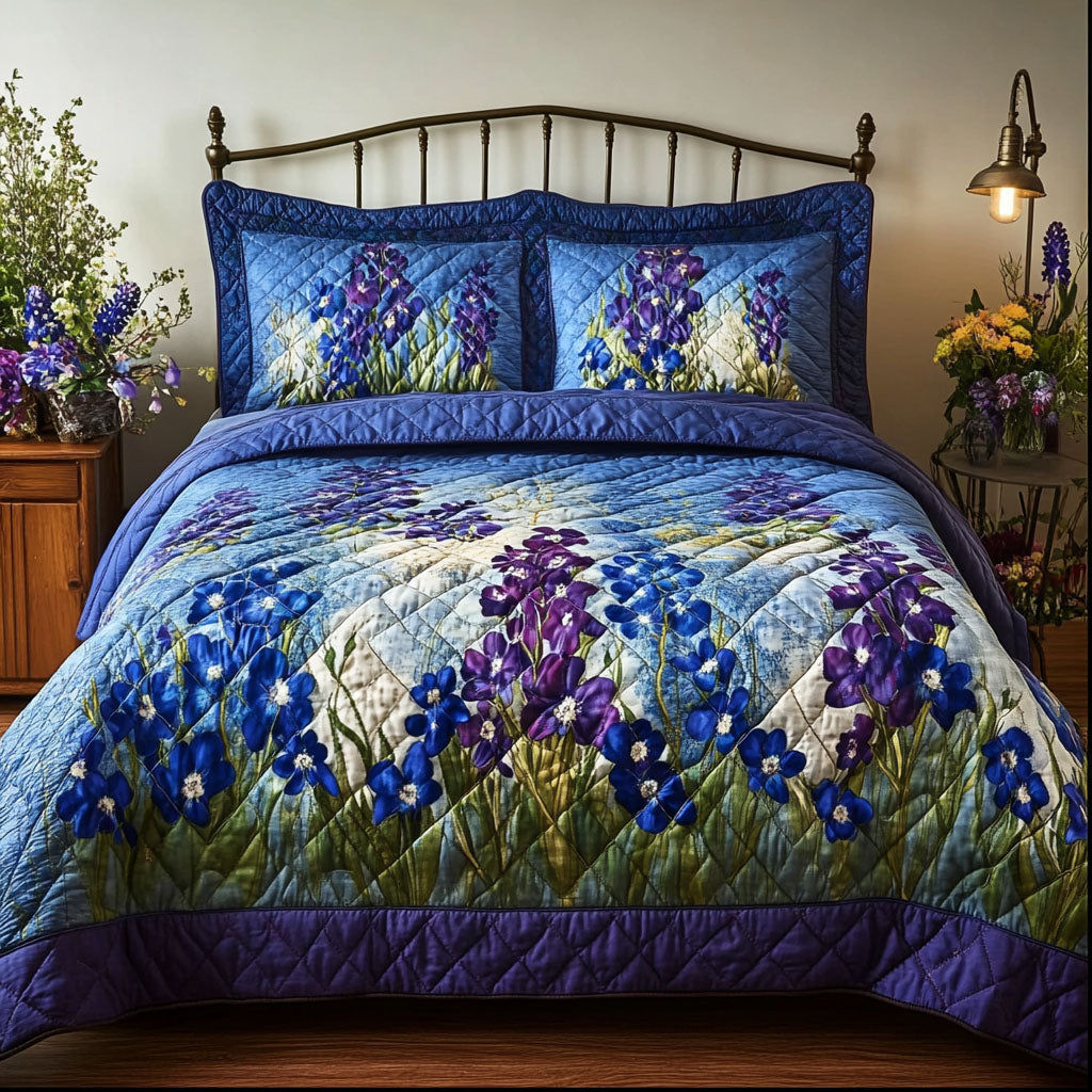 Texas Blooms 3-Piece Quilted Bedding Set NCU0PT6394