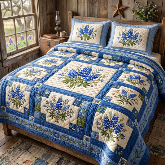 Texas Blossom 3-Piece Quilted Bedding Set NCU0TD2775