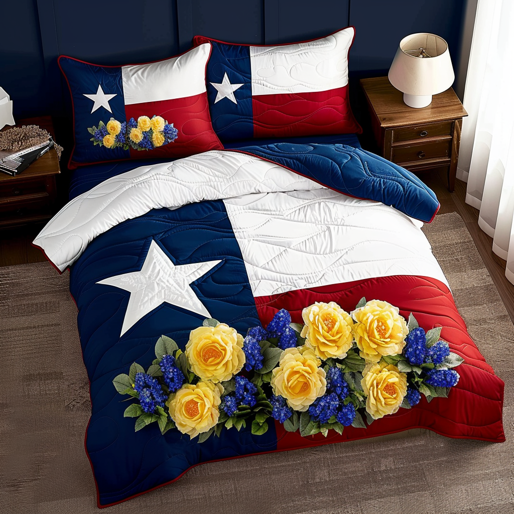 Texas Bouquet 3-Piece Quilted Bedding Set NCU0DV5128