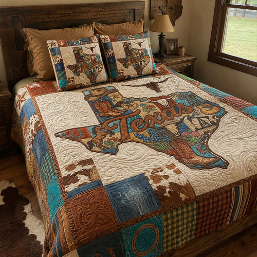 Texas Country Legacy 3-Piece Quilted Bedding Set NCU0PT11747