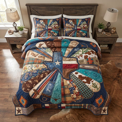 Texas Country Melody 3-Piece Quilted Bedding Set NCU0PT11748