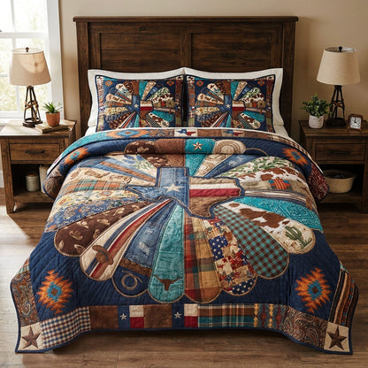 Texas Country Melody 3-Piece Quilted Bedding Set NCU0PT11748