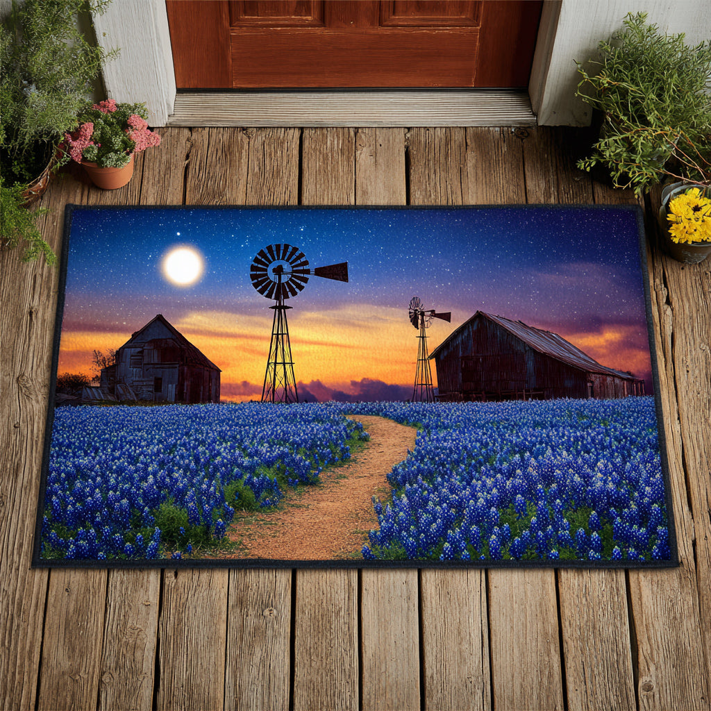 Texas Field of Blue Doormat NCU0HH764