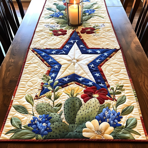 Texas Fields Quilted Table Runner NCU0VL2184