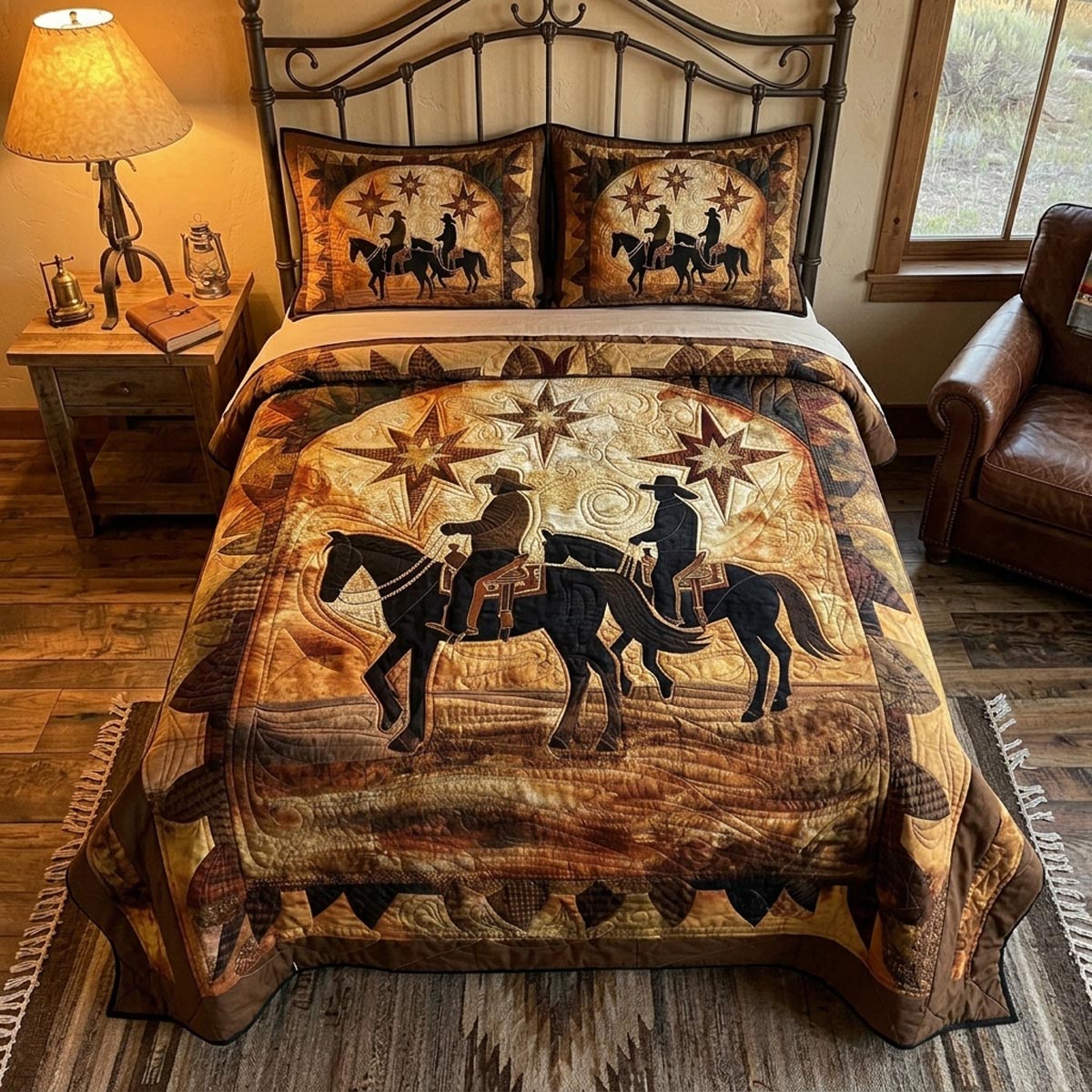 Texas Frontier 3-Piece Quilted Bedding Set NCU0DV9697