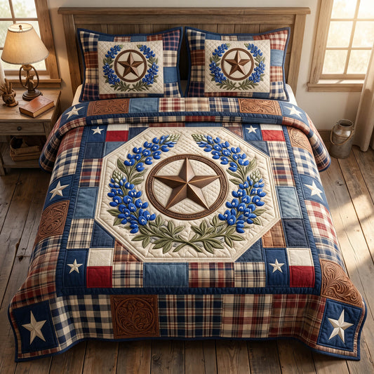 Texas Garden 3-Piece Quilted Bedding Set NCU0TD2780