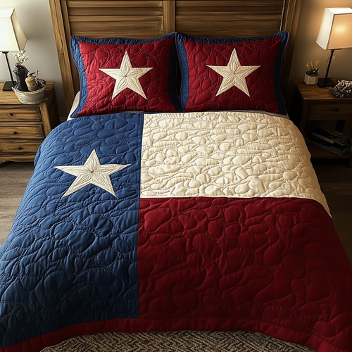 Texas Glory 3-Piece Quilted Bedding Set NCU0DV4939
