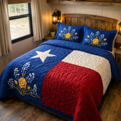 Texas Heritage 3-Piece Quilted Bedding Set NCU0NT12753