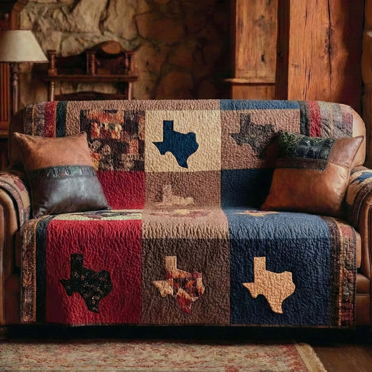 Texas Heritage Quilted Sofa Cover NCU0XD2265