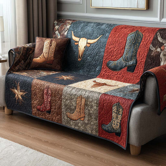 Texas Homestead Quilted Sofa Cover NCU0XD2278